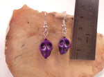 Purple Howlite Skull Earrings