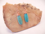 Turquoise Magnesite Wire-wrapped Teardrop Earrings