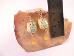 Yellow Ceramic Owl Post Earrings