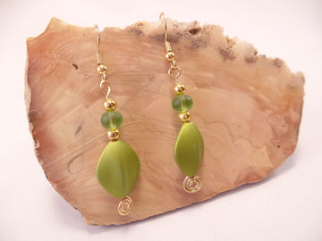 Lime Green Mermaid Earrings