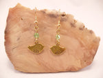 Brass and Swarovski Crystal Bird Earrings