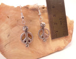 Tibetan Silver and Black Picasso Jasper Earrings