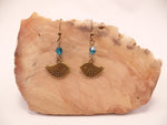 Antique Brass and Swarovski Crystal Bird Earrings