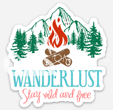 Wanderlust die-cut stickers
